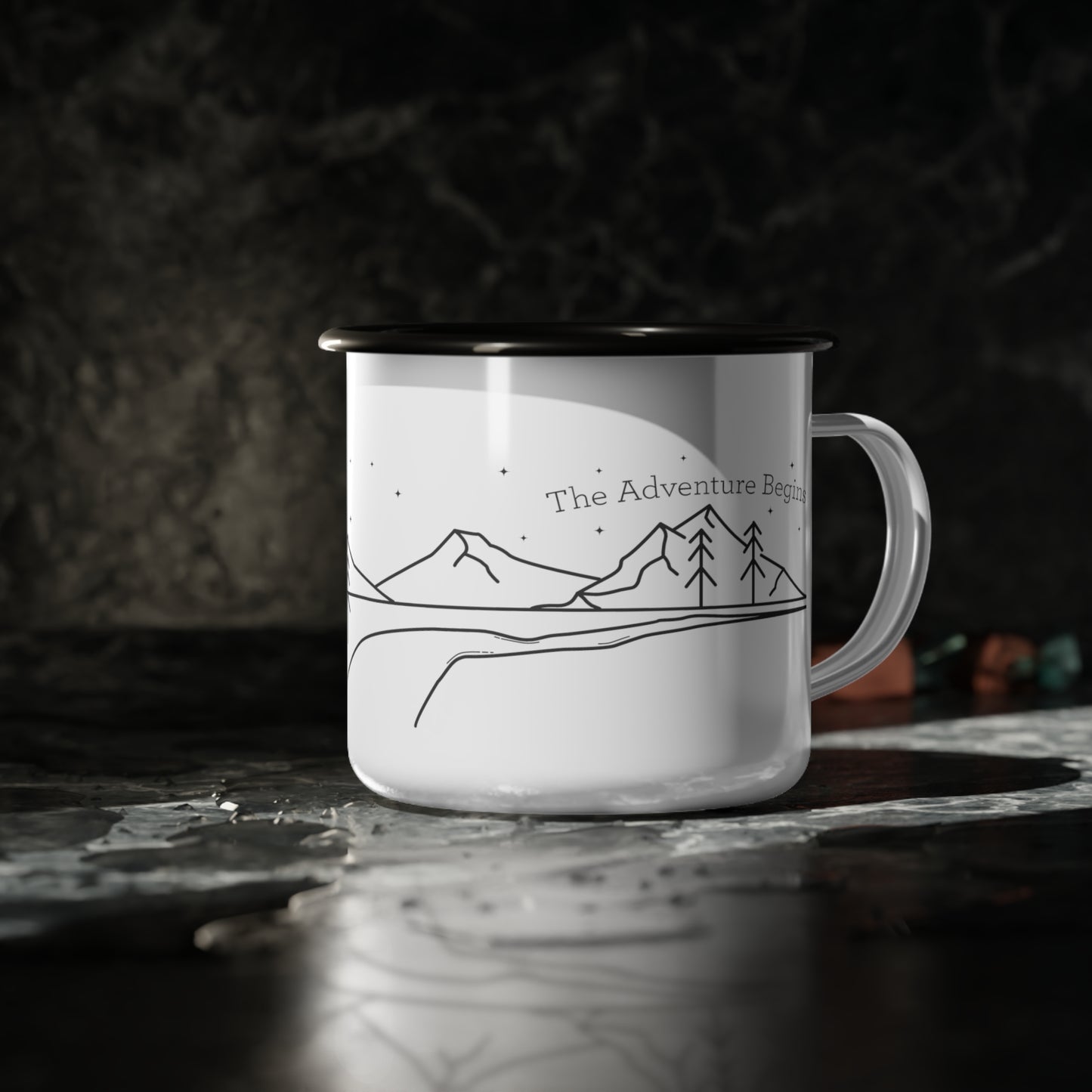 The Adventure Begins Enamel Camp Cup